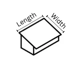 Sloped Roof Area Diagram
